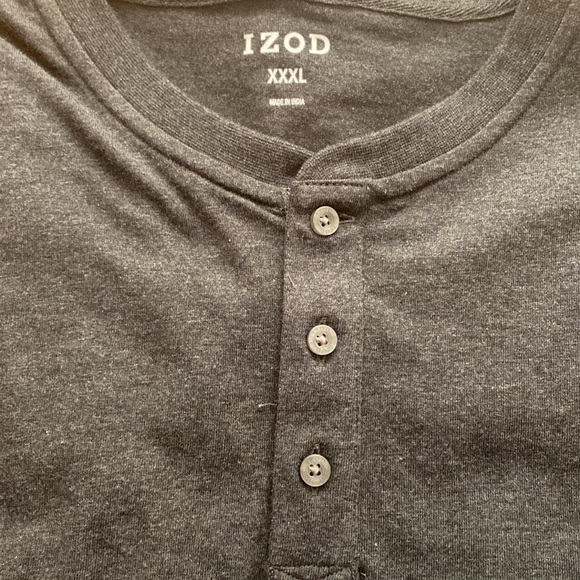 NWT IZOD XXXL Button Up Long Sleeve Jersey Henley - Picture 3 of 5